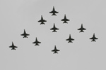 Eleven F/A-18C Hornets of VFA-15 Valions