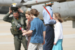 VFA-15 Valions pilot met by his family